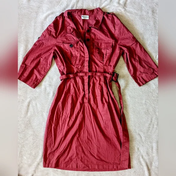 Hawksley brand, ladies Lg (fits like a small) wine coloured shirt dress,… - Picture 3 of 14